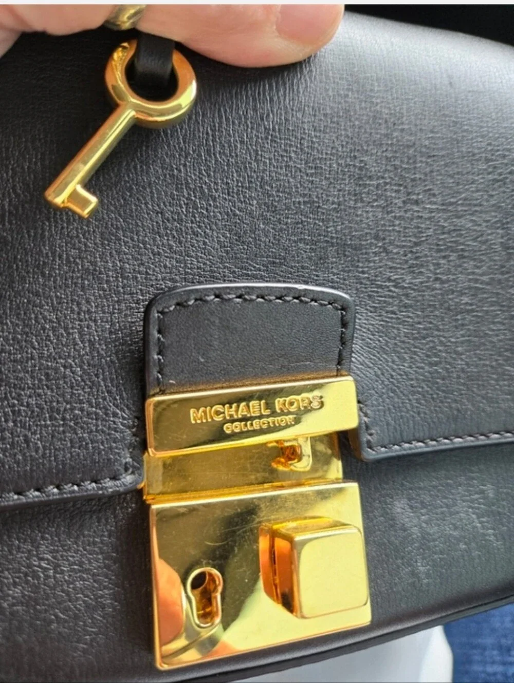Michael Kors Collection Black Leather Chain Shoulder Bag NWOT